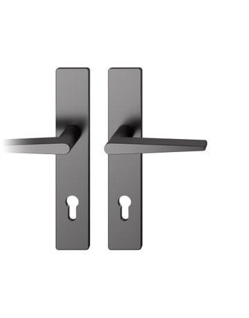 Drückergarnitur 12 1005 LS eck,PZ92/8,schwarz,TS 39-58 - FSB