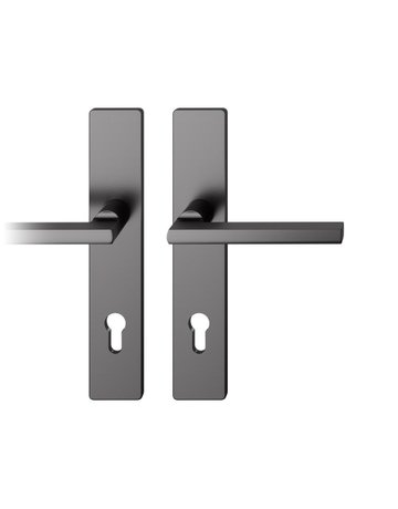 Drückergarnitur 12 1035 LS eck,PZ92/8,schwarz,TS 39-58 - FSB