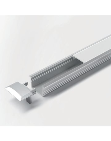 LED ChannelLine C2 Profil, opal L=3000, Alu-und Abdeckprofil - Halemeier