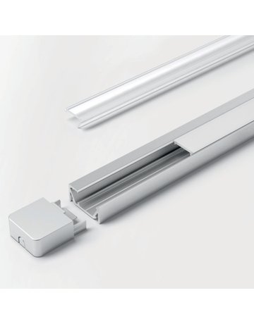 LED ChannelLineG1 Profil, opal, 10-er Set L=3000, Alu-und Abdeckprofil - Halemeier