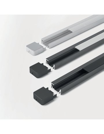 ChannelLine G1 schwarz 300 mm Profil ohne Abdeckung, einzeln verpackt - Halemeier