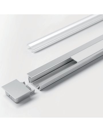 LED ChannelLine G2 Profil, opal, 10-er Set L=3000, Alu-und Abdeckprofil - Halemeier