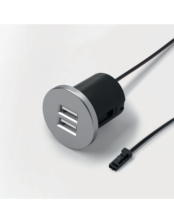 USB Einbau-Doppelsteckdose Ausgang 5V maximal 2100mA - Halemeier