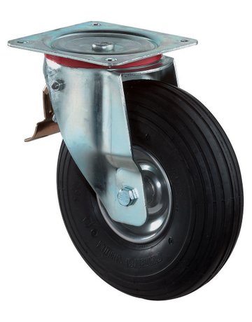 Lenkrolle 260mm L420.C90 Platte, Luftrad, RL, Fest L420.C90.260 - BS ROLLEN