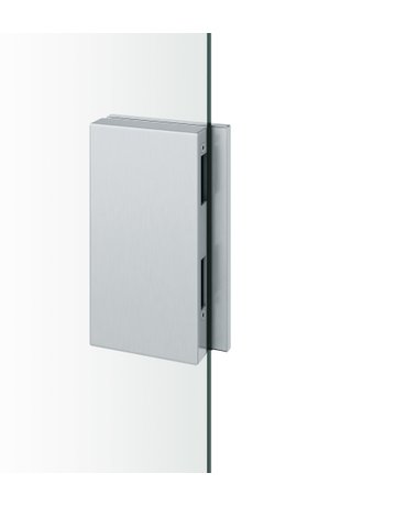 Zimmertür- Ganzglas Gegenkasten, 13 4220, ohne Lochung, DIN Links, edelstahl fein matt - FSB