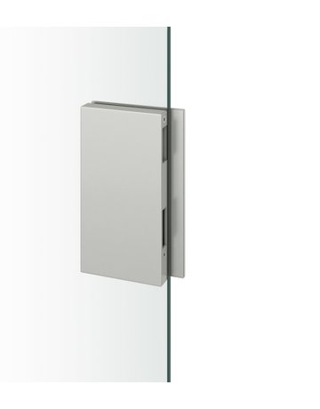 Zimmertür- Ganzglas Gegenkasten, 13 4224, ohne Lochung, DIN Links, naturfarbig eloxiert - FSB