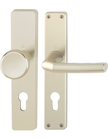 HOPPE Wechselgarnitur Birmingham 54/227/202SP/1117, Langschild, konisch, Profilzylinder gelocht, Entfernung 72mm, Vierkant 8mm, Türstärke 37 - 42mm, Befestigungstechnik ohne Stütznocken, silber, neusilberfarben, eloxiert, CORE