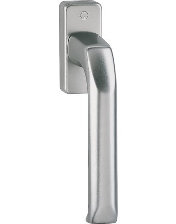 Drehkipp-Fenstergriff, London 013/U34, mit eckiger Rosette, Vierkant 7x 35, stahlfarbig eloxiert - HOPPE