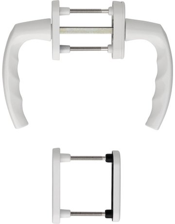 Türgriffgarnitur Atlanta Ral 9016 10 mm Nocken beidseitig hoch - HOPPE