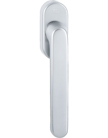 Drehkipp-Fenstergriff, Luxembourg 099KH/U26, mit ovaler Rosette, Vierkant 7x 32, naturfarbig eloxiert - HOPPE