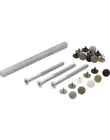 Profiltür-Befestigungsset, Vierkant 8x 155mm, M6, TS 87- 92, mit Kappen - HOPPE