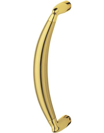 HOPPE Stoßgriff Athinai M516, BA 250mm, Breite 64mm, L 250mm, verdeckt verschraubt, messingfarben poliert/satiniert-Resista (bicolor)