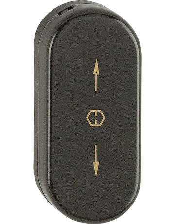 Fenster- Verdeckrosette, oval, RH 12, U26SV, schiebbare Abdeckung, dunkelbraun seidenglänzend beschichtet - HOPPE
