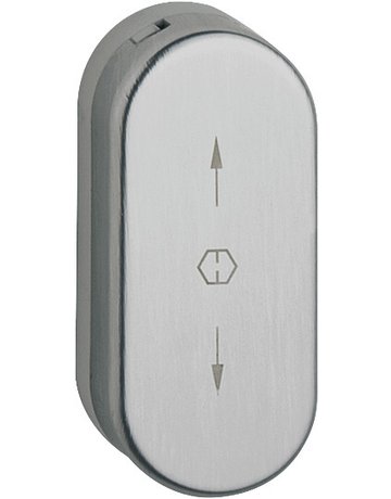Fenster- Verdeckrosette, oval, RH 12, U26SV, schiebbare Abdeckung, stahlfarbig eloxiert - HOPPE