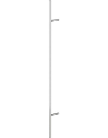 HOPPE Stoßgriff E5012, BA 1.300mm, Breite 109mm, L 1.800mm, Durchmesser 30mm, verdeckt verschraubt, edelstahl matt
