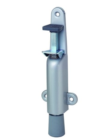OT-Türfeststeller, mit Tretbolzen, Hub 30mm, 1026, dunkelbraun einbrennlackiert - KWS