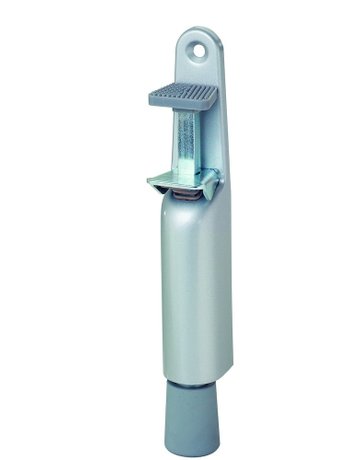 OT-Türfeststeller, mit Tretbolzen, Hub 30mm, 1032, messing matt gebürstet - KWS