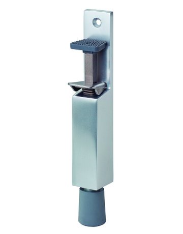 OT-Türfeststeller, mit Tretbolzen, Hub 30mm, 1033, silberfarbig eloxiert - KWS