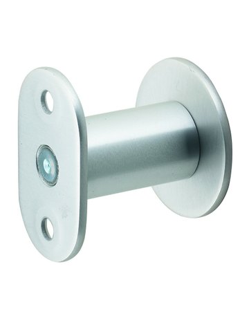 GA-Handlaufstütze, 4550, mit flacher Auflage, Aluminium, silber eloxiert - KWS