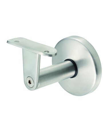 Handlaufst.,4578,mit gewölbter Auflage Edelstahl ,Edelstahl geschliff.,Wandabst.75mm - KWS
