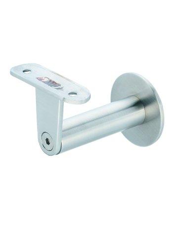 Handlaufst.,4678,mit gewölbter Auflage Edelstahl ,Edelstahl geschliff.,Wandabst.75mm - KWS