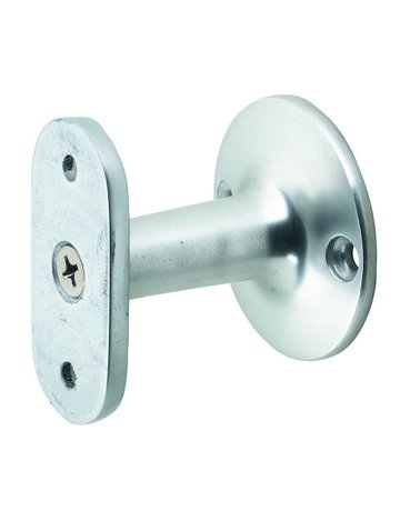 GA-Handlaufstütze, 4702, mit flacher Auflage, Aluminium, silberfarbig eloxiert - KWS