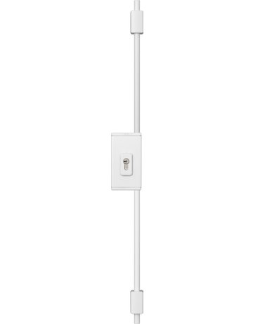 Tür-Stangenschloss TSS550 weiß mit EC550Zylinder o. Stangenset Aussenros. silber - ABUS