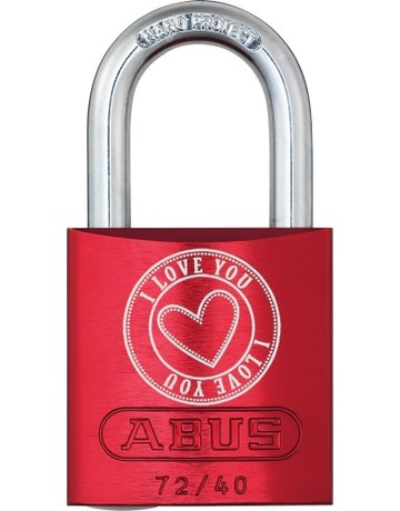 AV - Vorhangschloss, LoveLock 5 72/40, Aluminium rot - ABUS
