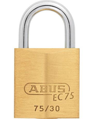 AV - Vorhangschloss 75/30, Messing massiv - ABUS