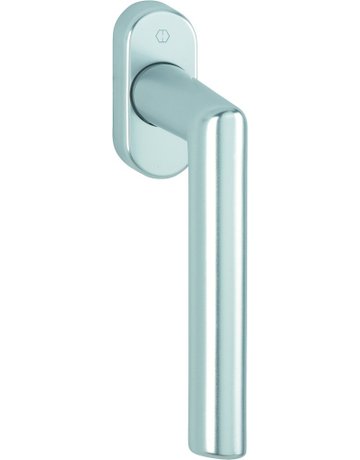 Drehkipp-Fenstergriff, Amsterdam 0400/U30, mit ovaler Rosette, Vierkant 7x 43, naturfarbig eloxiert - HOPPE