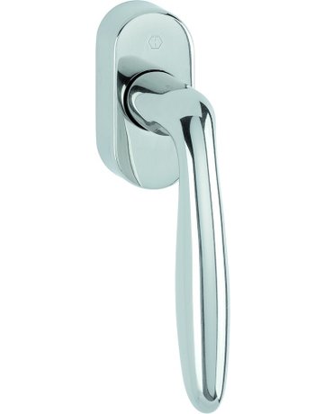 Drehkipp-Fenstergriff, Verona M051/US956, mit ovaler Rosette, Vierkant 7x 32-42, verchromt-Resista - HOPPE