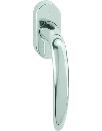 Drehkipp-Fenstergriff, Atlanta M0530/US956, mit ovaler Rosette, Vierkant 7x 32-42, verchromt-Resista - HOPPE