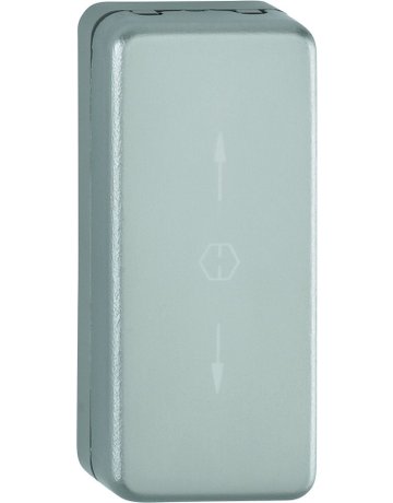 Fenster- Verdeckrosette, eckig, RH 12, U34SV, schiebbare Abdeckung, stahlfarbig eloxiert - HOPPE