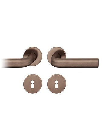 Drückergarnitur 12 1242 Rosette ,rd.,BB,8,h-bronze,TS39-58 - FSB