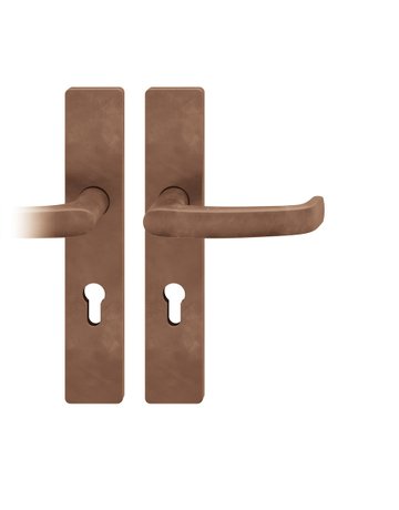 Drückergarnitur 72 1045 KS eck,PZ72/8,DR,h-bronze,TS 39-48,35° - FSB