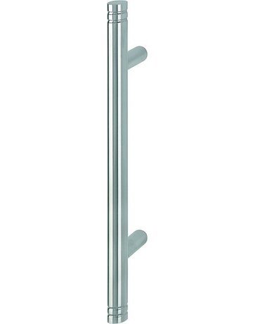 HOPPE Stoßgriff E5012DR, BA 300mm, Breite 109mm, L 400mm, Durchmesser 30mm, verdeckt verschraubt, edelstahl matt