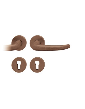 FS Drückergarnitur 76 1023 Rosette rund ,PZ,9,DL,h-bronze,TS39-48 - FSB