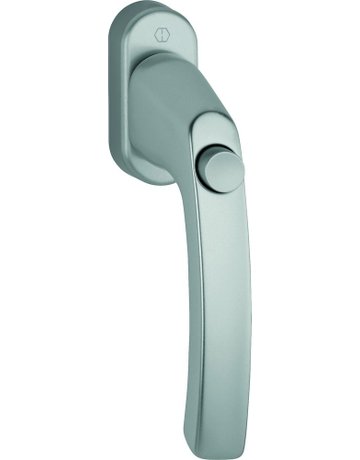 Drehkipp-Fenstergriff, abschließbar, Liège 0540SV/U26, DIN Links-Rechts, 7/43mm, stahlfarbig - HOPPE