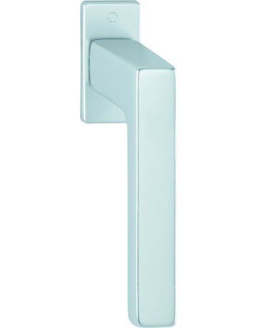 Drehkipp-Fenstergriff, Austin 0769/U959, mit flacher eckiger Rosette, Vierkant 7x 43, naturfarbig eloxiert - HOPPE