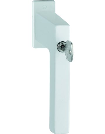 Drehkipp-Fenstergriff, abschließbar, Austin 0769S/U959 100NM, DIN Links-Rechts, 7/43mm, verkehrsweiß - HOPPE