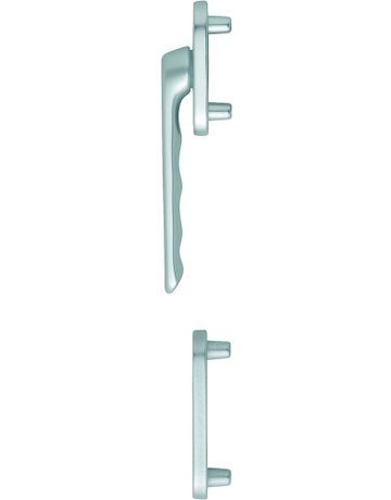 Fenstertür- Halbgarnitur, Profilzylinder gelocht, Luxembourg 099KH/66N/66NS, Nockendurchmesser 10, Aluminium naturfarbig - HOPPE