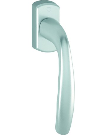 Drehkipp-Fenstergriff, New York 0810/U10, mit kantig abgerundeter Rosette, Vierkant 7x 32, naturfarbig eloxiert - HOPPE