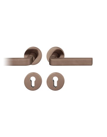 Drückergarnitur 12 1004 Rosette ,rd.,PZ,8,d-bronze,TS39-58 - FSB