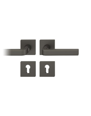 Drückergarnitur 12 1004 Rosette ,eck.,PZ,8,C34,TS39-58 - FSB