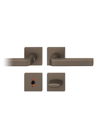 Drückergarnitur 12 1004 Rosette ,eck.,WC/SS,8,(8),C33,TS39-58 - FSB