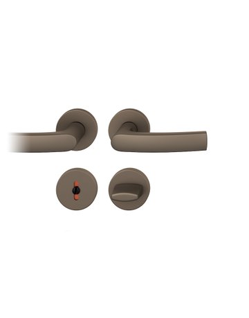 Drückergarnitur 12 1015 Rosette ,rd.,WC/SS,8,(8),C33,TS39-58 - FSB