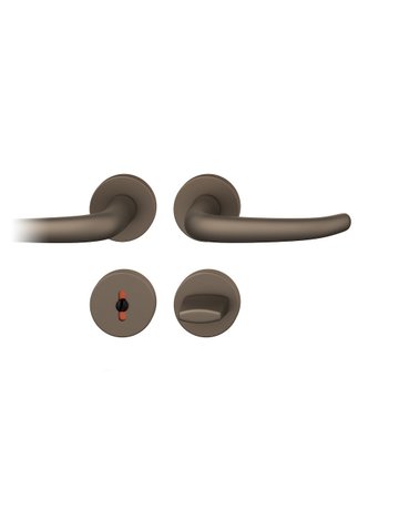Drückergarnitur 12 1023 Rosette ,rd.,WC/SS,8,(8),C33,TS39-58 - FSB