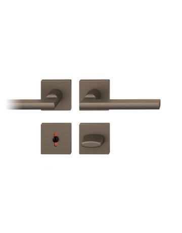Drückergarnitur 12 1035 Rosette ,eck.,WC/SS,8,(8),C33,TS39-58 - FSB