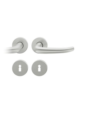 Drückergarnitur 12 1023 Rosette ,rd.,BB,8,weiß,TS39-58 - FSB