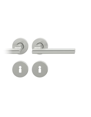 Drückergarnitur 12 1035 Rosette ,rd.,BB,8,weiß,TS39-58 - FSB
